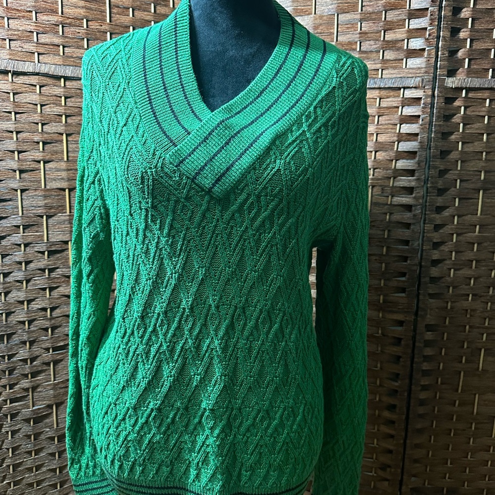 CAbi Green Cowl Neck Sweater